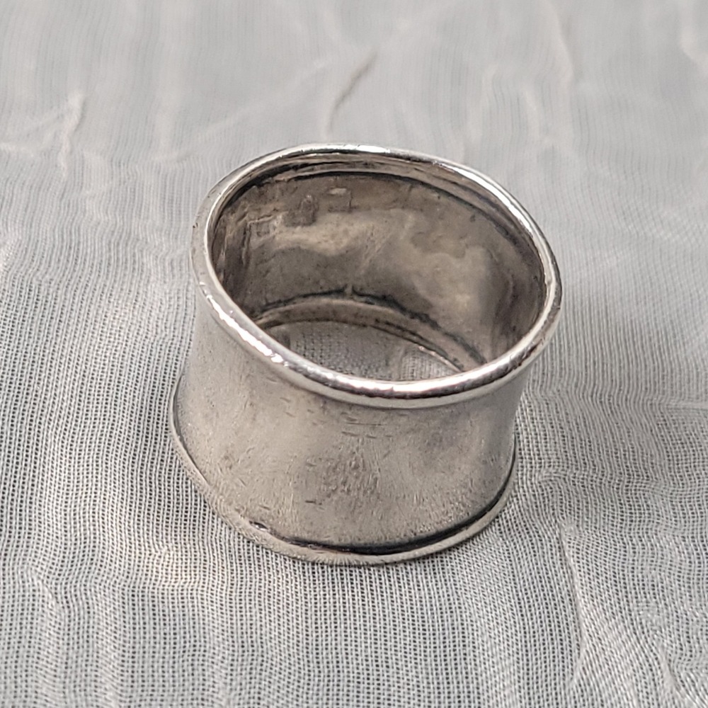 Silpada Cigar Band Ring Sterling Silver Size 7 Concave Wide Statement 925 - Picture 5 of 8